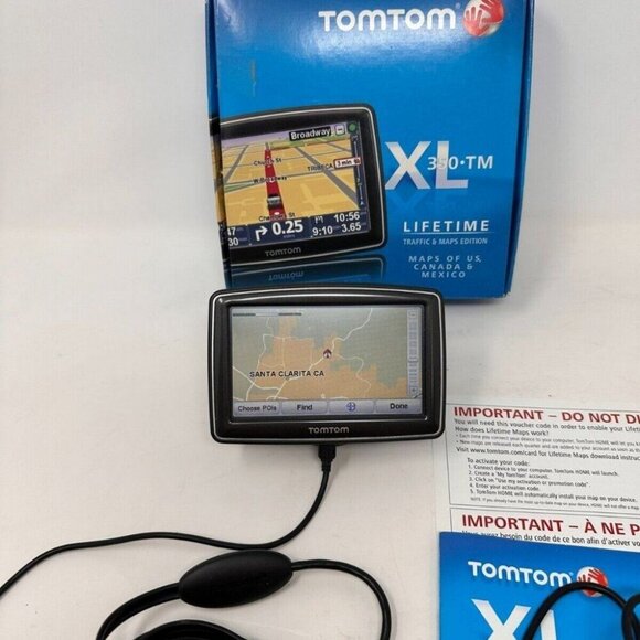 TomTom XL 350TM 4.3” GPS Navigation Automotive Maps of US, Canada, & Mexico - Picture 1 of 6